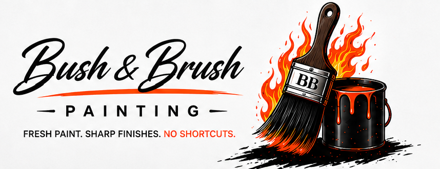 Bush & Brush Painting Logo with Brush