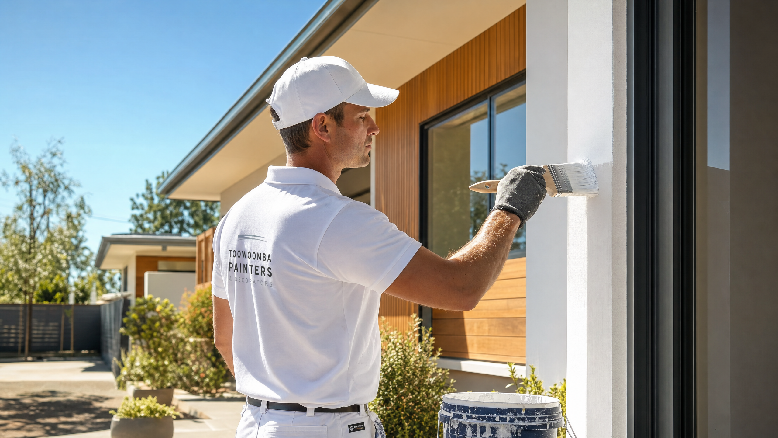 Professional painter at work